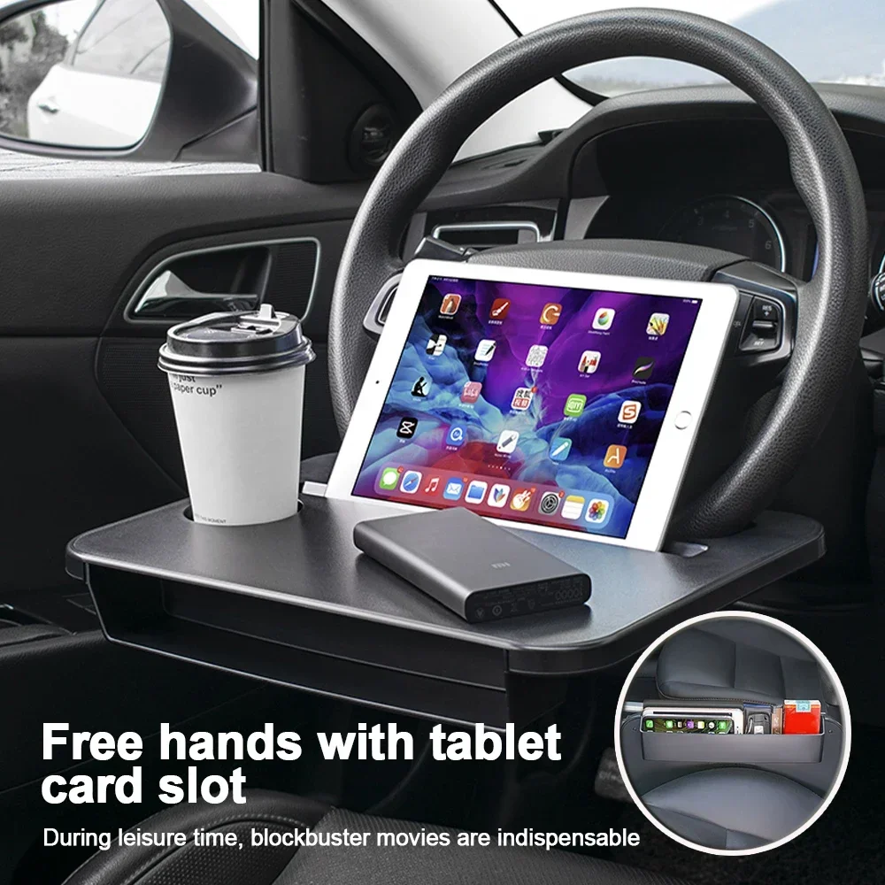 Laptop Office Accessories - Multifunktionaler Auto-Laptop-Tisch mit Halterung für Lenkrad,