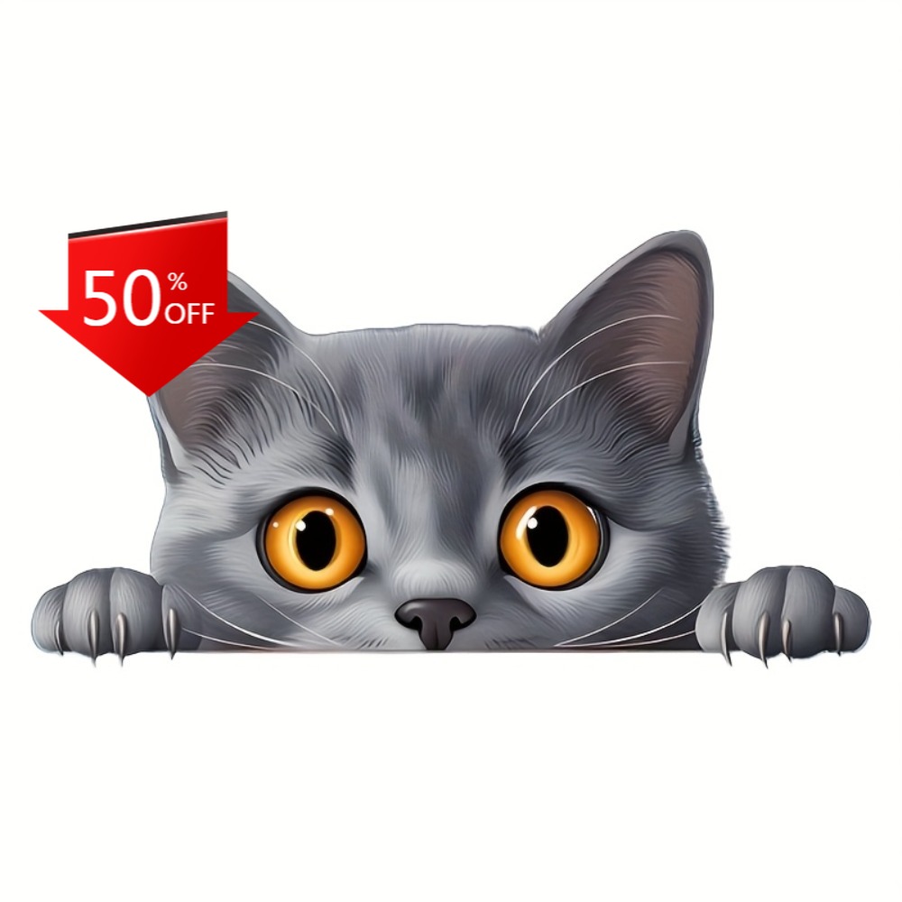 Laptop Unique Accessories - Eine kleine graue Katze, niedlicher Aufkleber