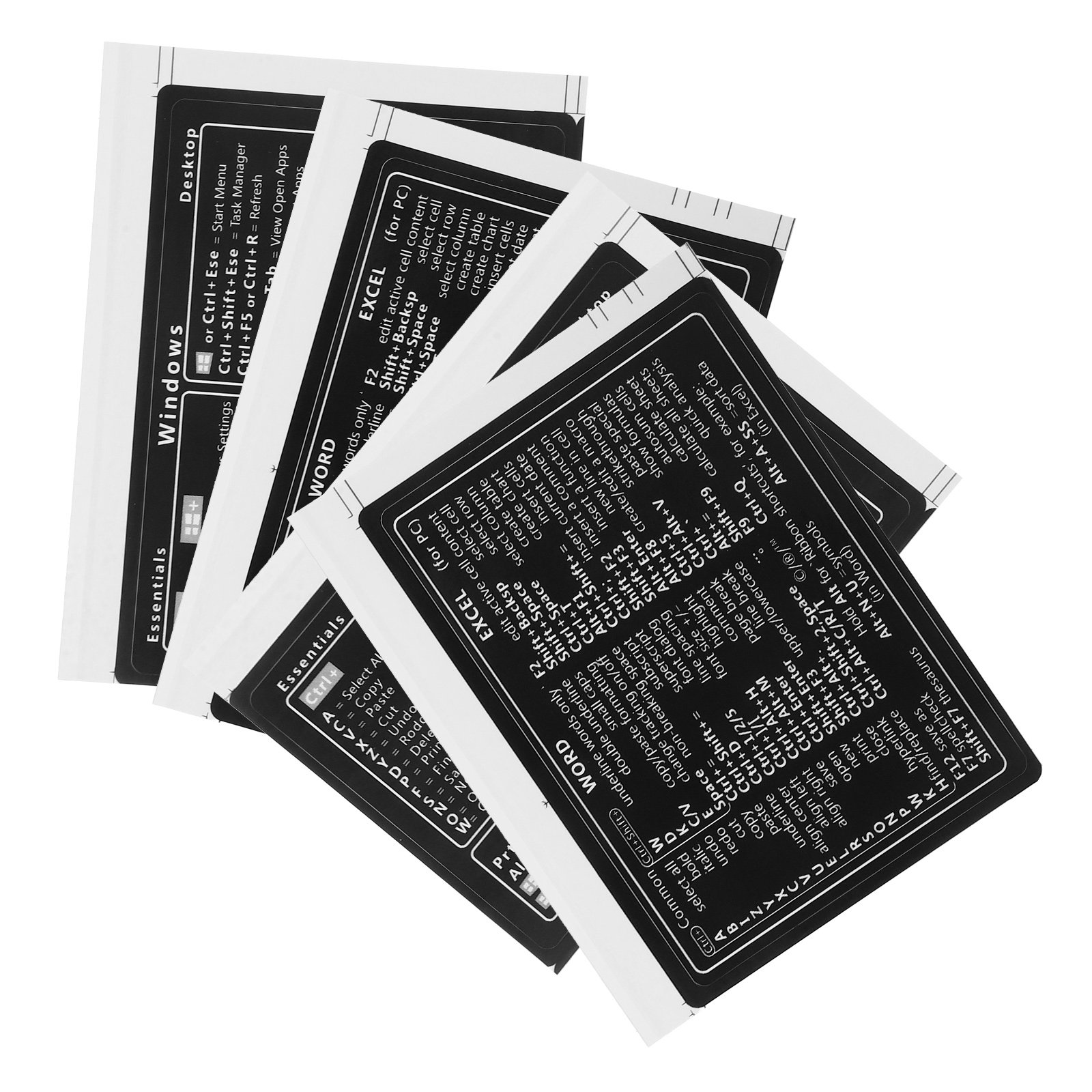 Laptop Accessories Productivity - 4 Blatt Tastaturkürzel-Aufkleber Leichtes Papier Laptop-Zubehör