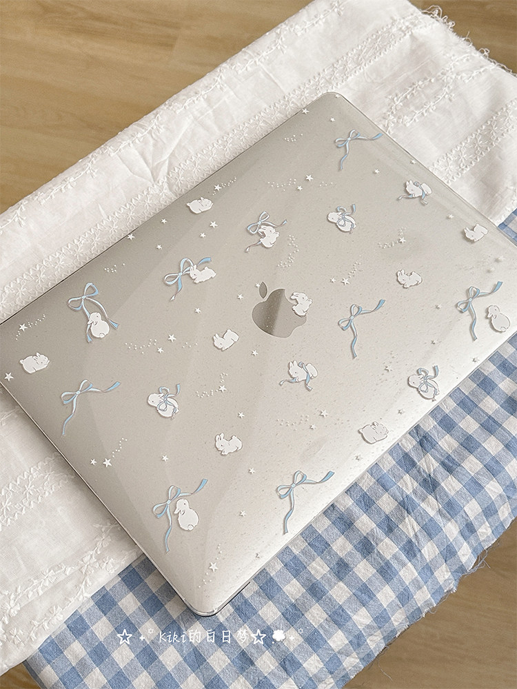 Apple Accessories Laptop - Ins Blaue Schleife Glitzer Laptop-Hülle für