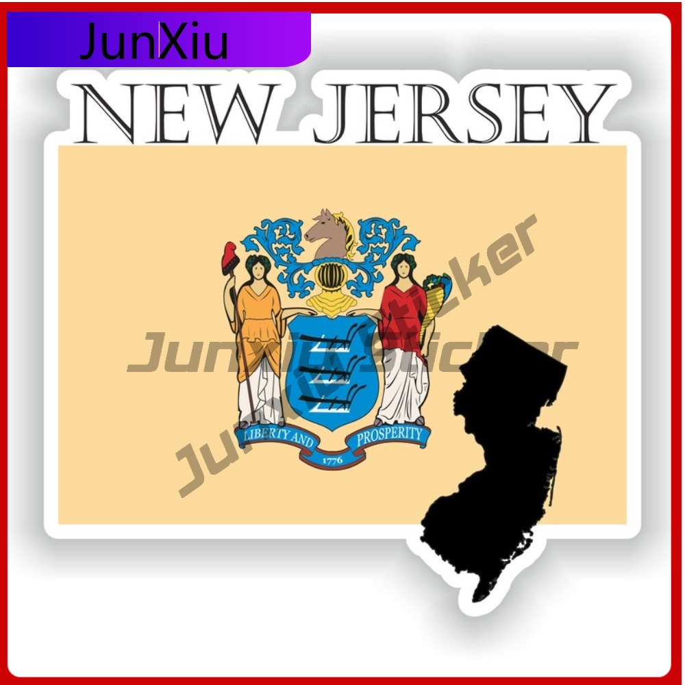 Laptop Unique Accessories - New Jersey Niedlicher Laptop-Aufkleber, wasserdicht, Dekoration,