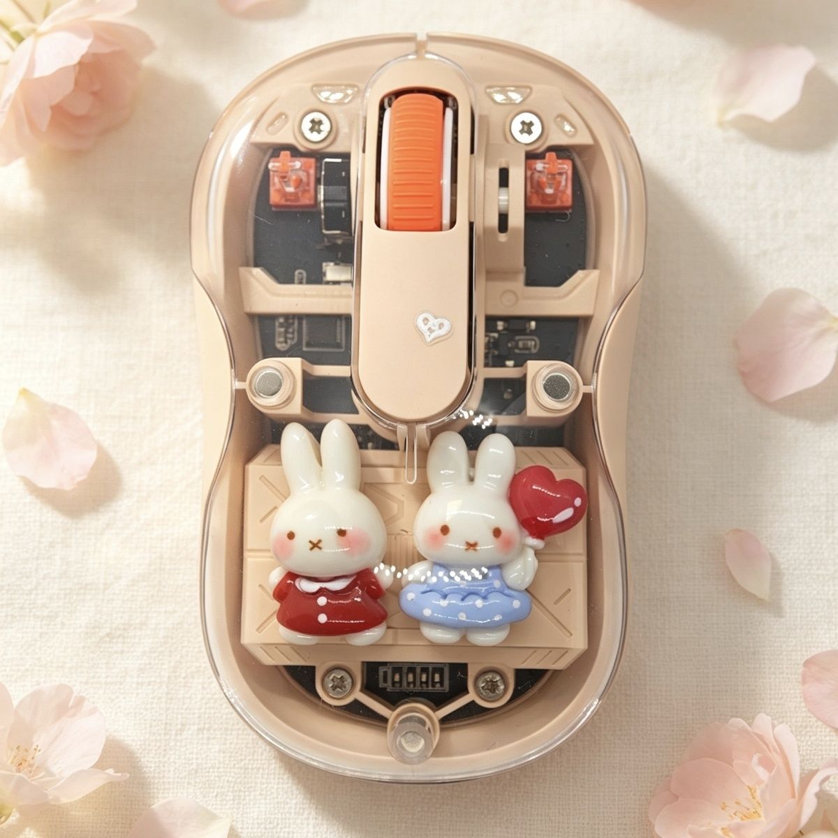 Laptop Office Accessories - Niedliche Cartoon-Mode Miffy DIY Transparente Kabellose