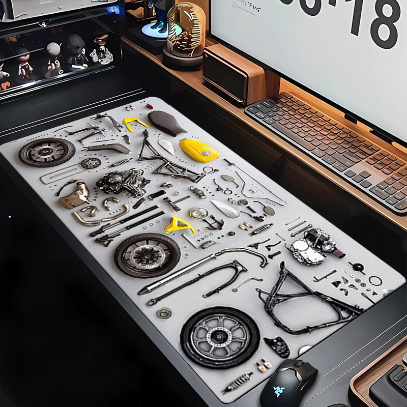 Laptop Office Accessories - Zerlegbares Diagramm-Gummi-Mauspad XXL Gaming-Zubehör Büro-Gamer Tastatur-Schreibtischunterlage