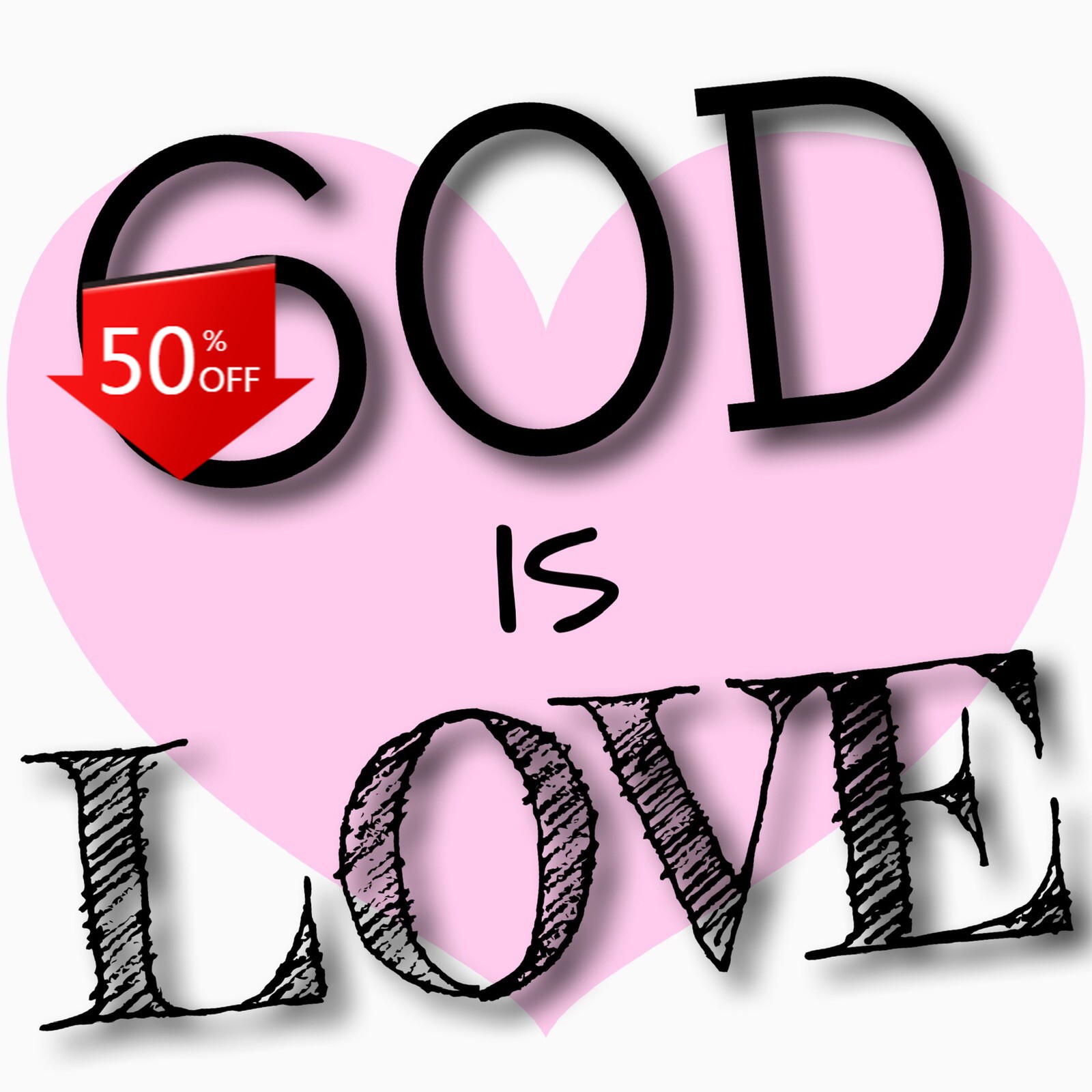 Laptop Unique Accessories - Christlicher Gott ist Liebe, ästhetischer Aufkleber