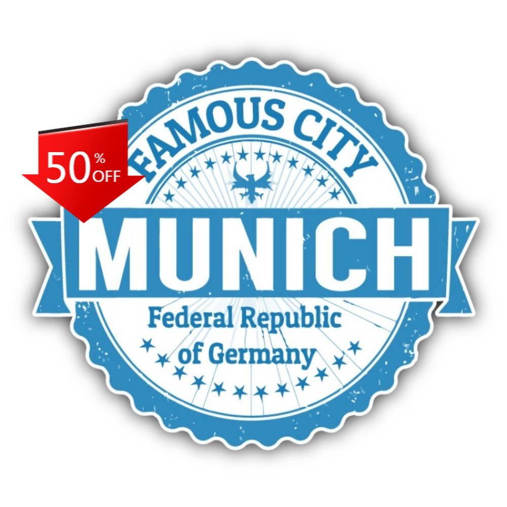 Laptop Unique Accessories - München Stadt Deutschland Grunge Lustiger Auto-Laptop-Fenster-Stoßstangen-Aufkleber
