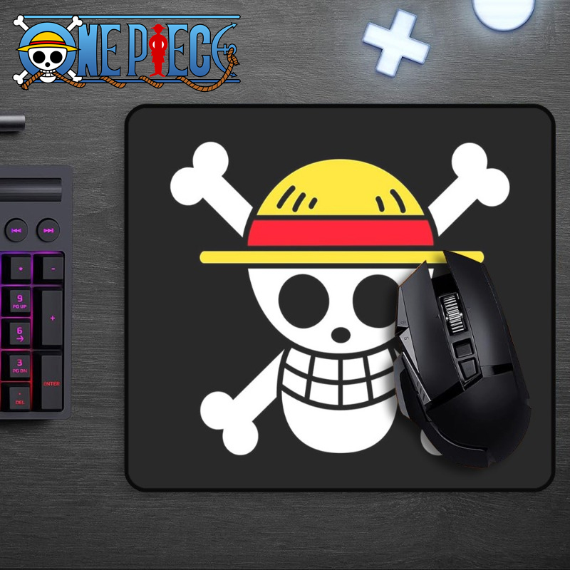 Laptop Office Accessories - Cartoon One Piece Ruffy Schädel Mauspad