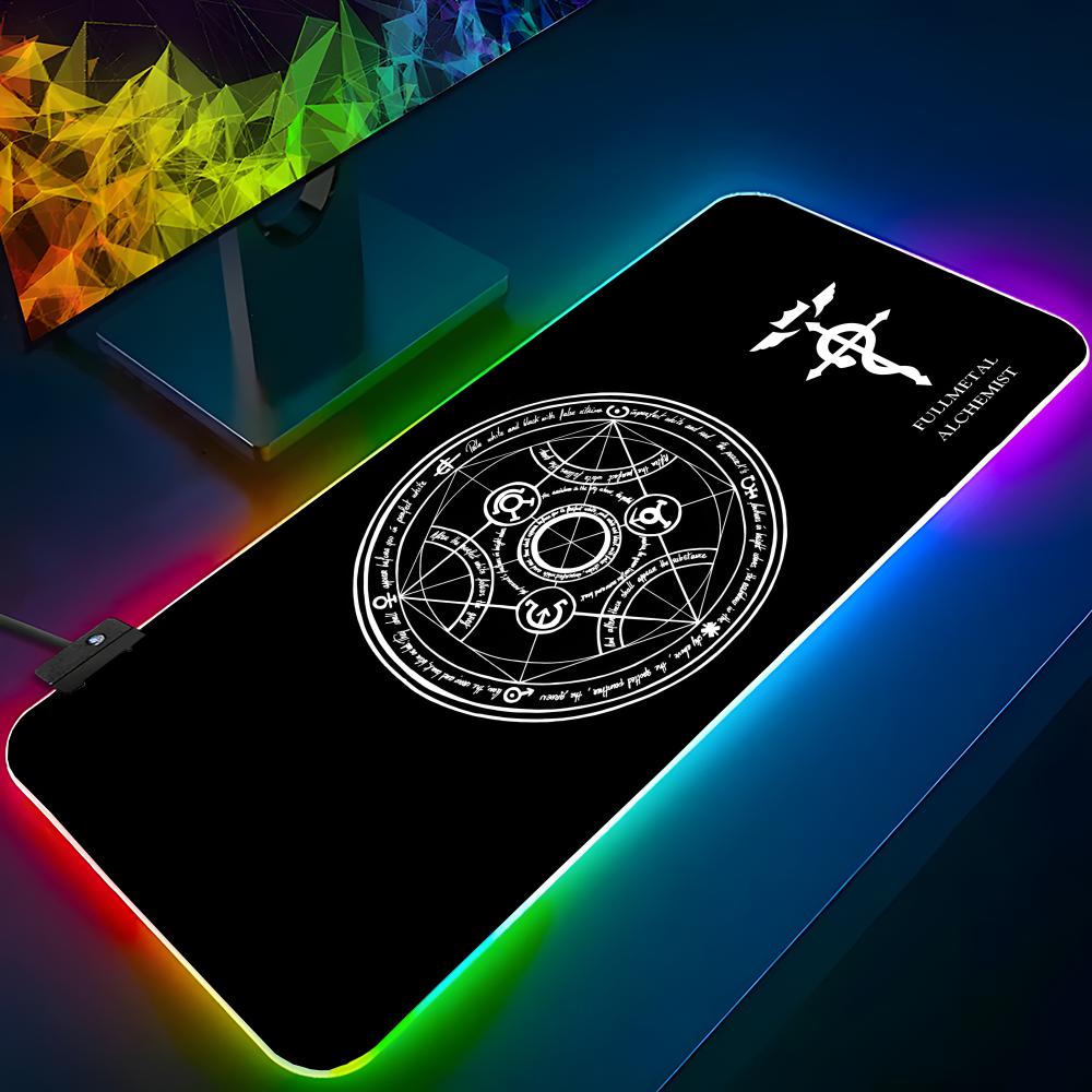 Laptop Accessories Rgb - Fullmetal Alchemist Mauspad, RGB-Mauspad mit Hintergrundbeleuchtung,