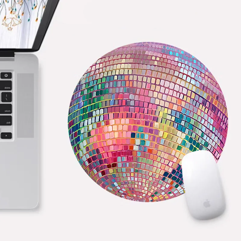 Runde rosa Discokugel-Mausmatt – Laptop Accessories Productivity Bewertung und Preis