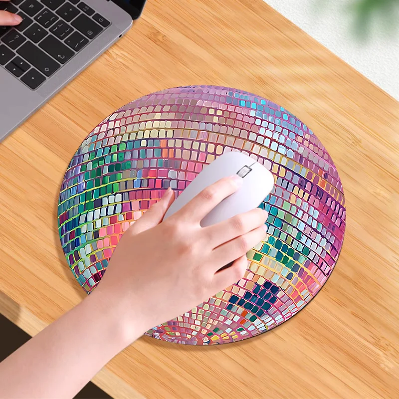 Runde rosa Discokugel-Mausmatt – Laptop Accessories Productivity Bewertung und Preis