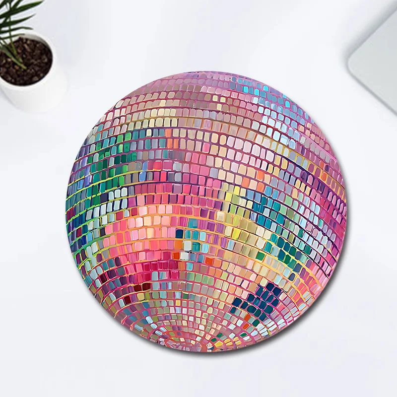 Runde rosa Discokugel-Mausmatt – Laptop Accessories Productivity Bewertung und Preis