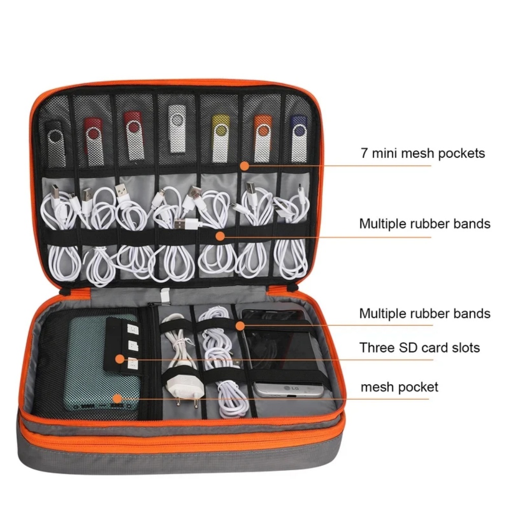 Doppels ch ichten große Kapazi – Laptop Accessories Organizer Bag Bewertung und Preis