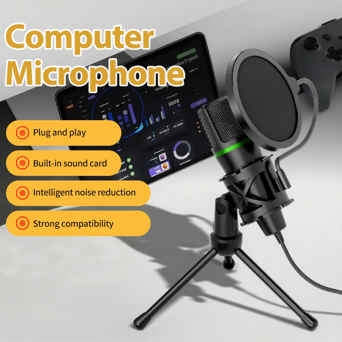 Kondensatormikrofon, USB, kabe – Laptop Accessories Rgb Bewertung und Preis