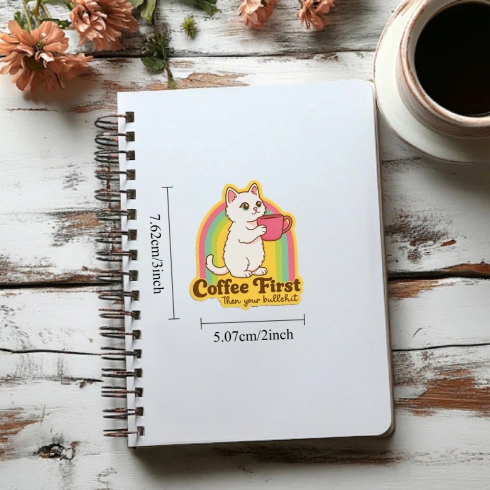 Lustige Kaffee-Katzen-Aufklebe – Laptop Unique Accessories Bewertung und Preis
