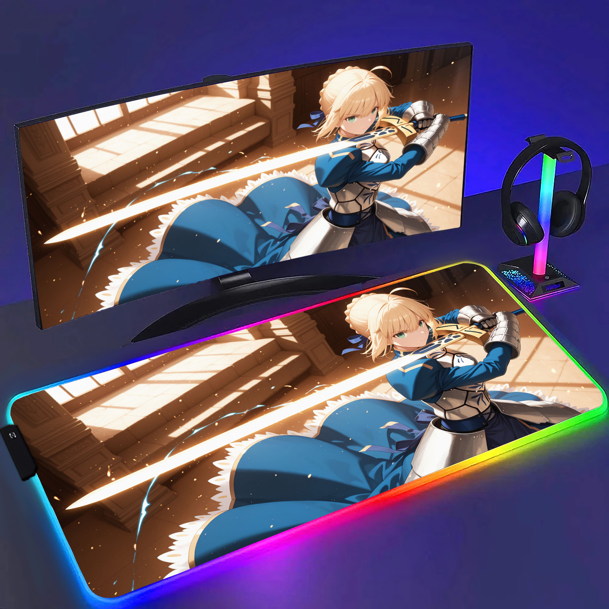 RGB Anime Fate Sabre MousePad  – Laptop Accessories Rgb Bewertung und Preis