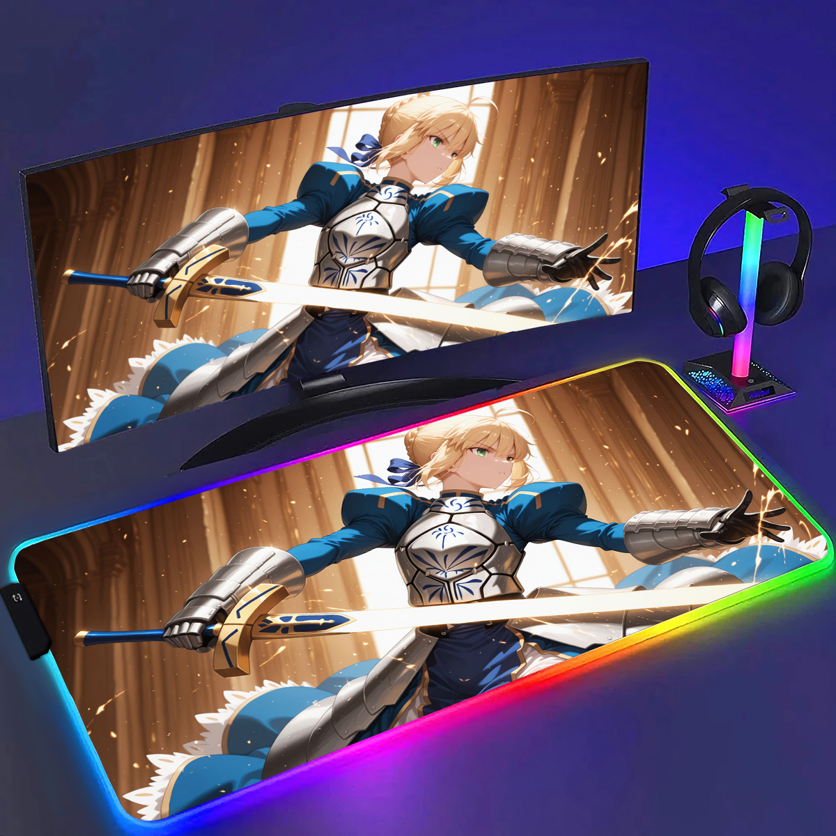 RGB Anime Fate Sabre MousePad  – Laptop Accessories Rgb Bewertung und Preis
