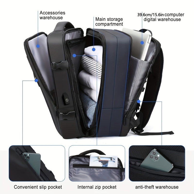 180 °     Box-Opening Reiseruc – Laptop Accessories Organizer Bag Bewertung und Preis