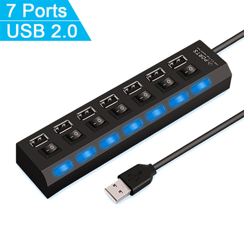 7-Port-USB-2.0-Hub-Splitter fü – Laptop Office Accessories Bewertung und Preis