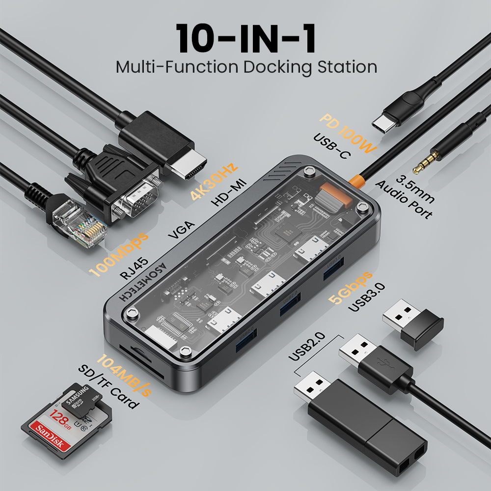 10 In 1 Hub USB 3,0 Typ C Zu H – Apple Accessories Laptop Bewertung und Preis